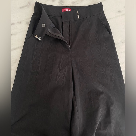 STAUD Black Oak Pant Wide-Leg Trousers- size 4 - Picture 1 of 15